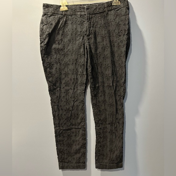 Old Navy Pants - OLD NAVY Black eyelet pants- Dark Gray